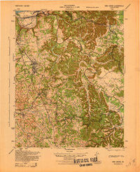 Vine Grove Kentucky Historical topographic map, 1:62500 scale, 15 X 15 Minute, Year 1943