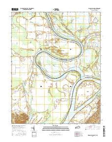 Wabash Island Kentucky Current topographic map, 1:24000 scale, 7.5 X 7.5 Minute, Year 2016