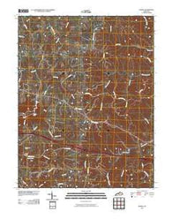 Waddy Kentucky Historical topographic map, 1:24000 scale, 7.5 X 7.5 Minute, Year 2010
