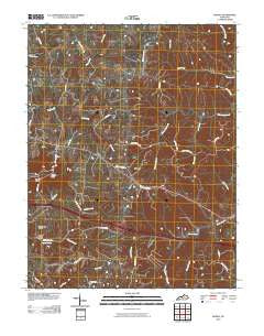 Waddy Kentucky Historical topographic map, 1:24000 scale, 7.5 X 7.5 Minute, Year 2010