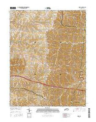 Waddy Kentucky Current topographic map, 1:24000 scale, 7.5 X 7.5 Minute, Year 2016