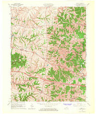 Waddy Kentucky Historical topographic map, 1:24000 scale, 7.5 X 7.5 Minute, Year 1965