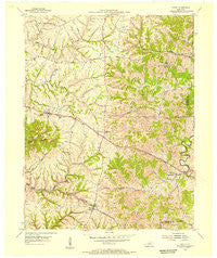 Waddy Kentucky Historical topographic map, 1:24000 scale, 7.5 X 7.5 Minute, Year 1954