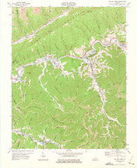 Wallins Creek Kentucky Historical topographic map, 1:24000 scale, 7.5 X 7.5 Minute, Year 1974
