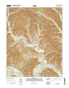 Waterview Kentucky Current topographic map, 1:24000 scale, 7.5 X 7.5 Minute, Year 2016