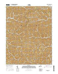 Webbville Kentucky Current topographic map, 1:24000 scale, 7.5 X 7.5 Minute, Year 2016