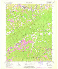 Whitesburg Kentucky Historical topographic map, 1:24000 scale, 7.5 X 7.5 Minute, Year 1954