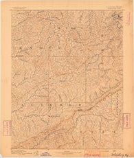 Whitesburg Kentucky Historical topographic map, 1:125000 scale, 30 X 30 Minute, Year 1890