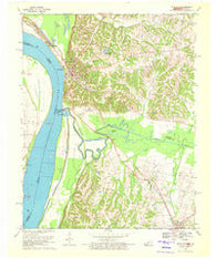 Wickliffe Kentucky Historical topographic map, 1:24000 scale, 7.5 X 7.5 Minute, Year 1970
