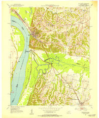 Wickliffe Kentucky Historical topographic map, 1:24000 scale, 7.5 X 7.5 Minute, Year 1951