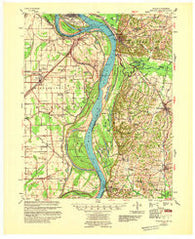 Wickliffe Kentucky Historical topographic map, 1:62500 scale, 15 X 15 Minute, Year 1955