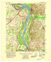 Wickliffe Kentucky Historical topographic map, 1:62500 scale, 15 X 15 Minute, Year 1955