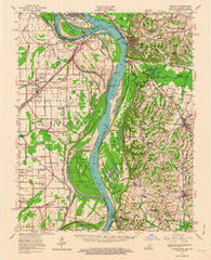 Wickliffe Kentucky Historical topographic map, 1:62500 scale, 15 X 15 Minute, Year 1952