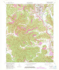 Williamsburg Kentucky Historical topographic map, 1:24000 scale, 7.5 X 7.5 Minute, Year 1969