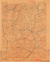 Williamsburg Kentucky Historical topographic map, 1:125000 scale, 30 X 30 Minute, Year 1894