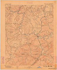 Williamsburg Kentucky Historical topographic map, 1:125000 scale, 30 X 30 Minute, Year 1890