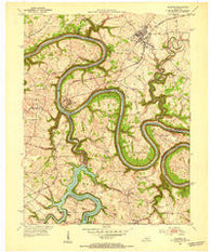 Wilmore Kentucky Historical topographic map, 1:24000 scale, 7.5 X 7.5 Minute, Year 1952