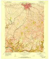 Winchester Kentucky Historical topographic map, 1:24000 scale, 7.5 X 7.5 Minute, Year 1952