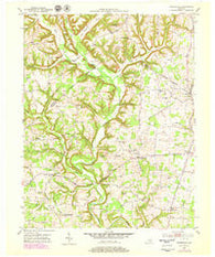 Woodstock Kentucky Historical topographic map, 1:24000 scale, 7.5 X 7.5 Minute, Year 1952