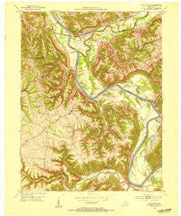 Worthville Kentucky Historical topographic map, 1:24000 scale, 7.5 X 7.5 Minute, Year 1952