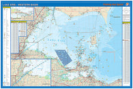 Buy map L127 - Lake Erie Fishing Wall Map - Western Basin Fishing Wall Map