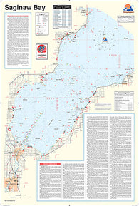 Buy map L129 - Saginaw Bay Fishing Wall Map