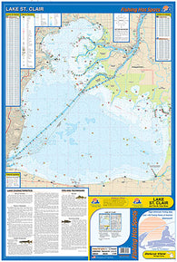 Buy map L130 - Lake St. Clair/St. Clair River Fishing Wall Map (MI/ONT)