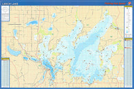 Buy map L139 - Leech Lake Fishing Wall Map