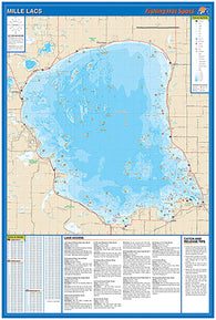 Buy map L140 - Mille Lacs Fishing Wall Map