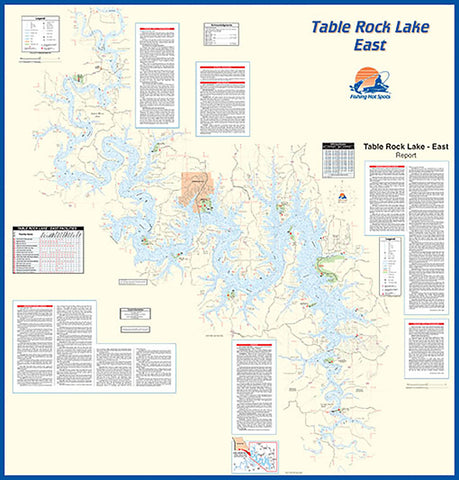 Buy map L155 - Table Rock Lake-East (Table Rock Dam to James River) Fishing Wall Map