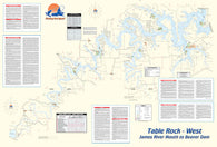 Buy map L156 - Table Rock Lake-West (James River Mouth to Beaver Dam) Fishing Wall Map