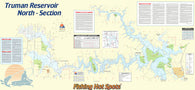 Buy map L163 - Truman Reservoir-North (North of Hwy 7) Fishing Wall Map