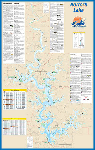 Buy map L174 - Norfork Lake Fishing Wall Map