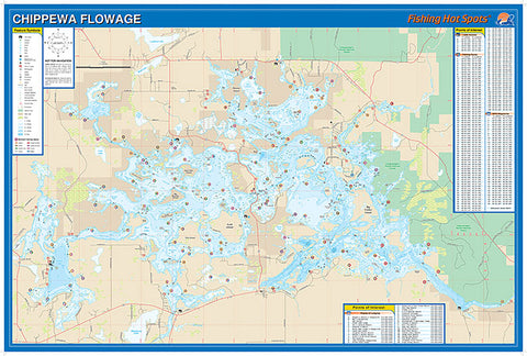 Buy map L238 - Chippewa Flowage (Sawyer Co) Fishing Wall Map