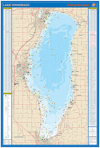 Buy map L249 - Lake Winnebago Fishing Wall Map (Winnebago Co)