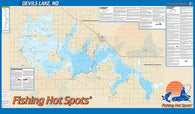 Buy map L708 - Devils Lake Fishing Wall Map