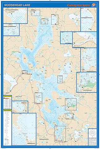 Buy map L902 - Moosehead Lake Fishing Wall Map