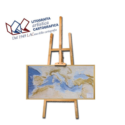 Buy map Mediterranean Sea - Raised Relief Map 67 x 124 cm