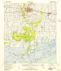 Abbeville Louisiana Historical topographic map, 1:62500 scale, 15 X 15 Minute, Year 1954