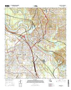 Alexandria Louisiana Current topographic map, 1:24000 scale, 7.5 X 7.5 Minute, Year 2015