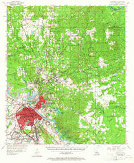 Alexandria Louisiana Historical topographic map, 1:62500 scale, 15 X 15 Minute, Year 1957