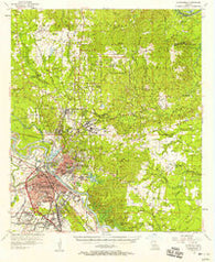 Alexandria Louisiana Historical topographic map, 1:62500 scale, 15 X 15 Minute, Year 1957