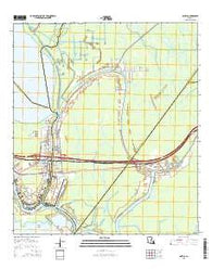 Amelia Louisiana Current topographic map, 1:24000 scale, 7.5 X 7.5 Minute, Year 2015