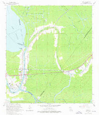 Amelia Louisiana Historical topographic map, 1:24000 scale, 7.5 X 7.5 Minute, Year 1966