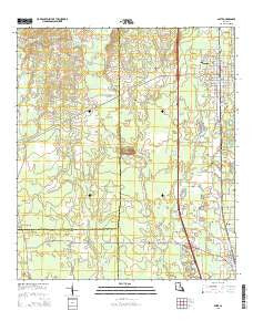 Amite Louisiana Current topographic map, 1:24000 scale, 7.5 X 7.5 Minute, Year 2015