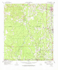 Amite Louisiana Historical topographic map, 1:62500 scale, 15 X 15 Minute, Year 1974