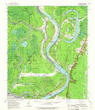 Artonish Mississippi Historical topographic map, 1:62500 scale, 15 X 15 Minute, Year 1954