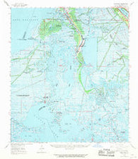 Barataria Louisiana Historical topographic map, 1:62500 scale, 15 X 15 Minute, Year 1962