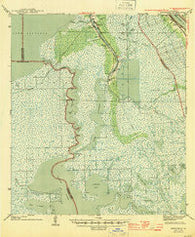 Barataria Louisiana Historical topographic map, 1:62500 scale, 15 X 15 Minute, Year 1944