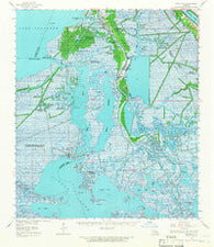 Barataria Louisiana Historical topographic map, 1:62500 scale, 15 X 15 Minute, Year 1962